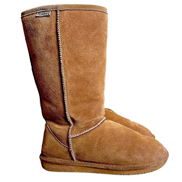 Women’s Hickory BearPaw Emma Tall Suede Boot with Sheepskin Wool Lining - Size 8 - Picture 4 of 9